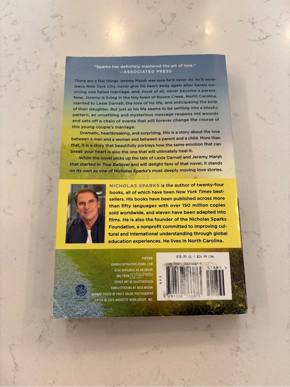 Nicholas Sparks "At First Sight" Romance Novel Paperback - Picture 2 of 6